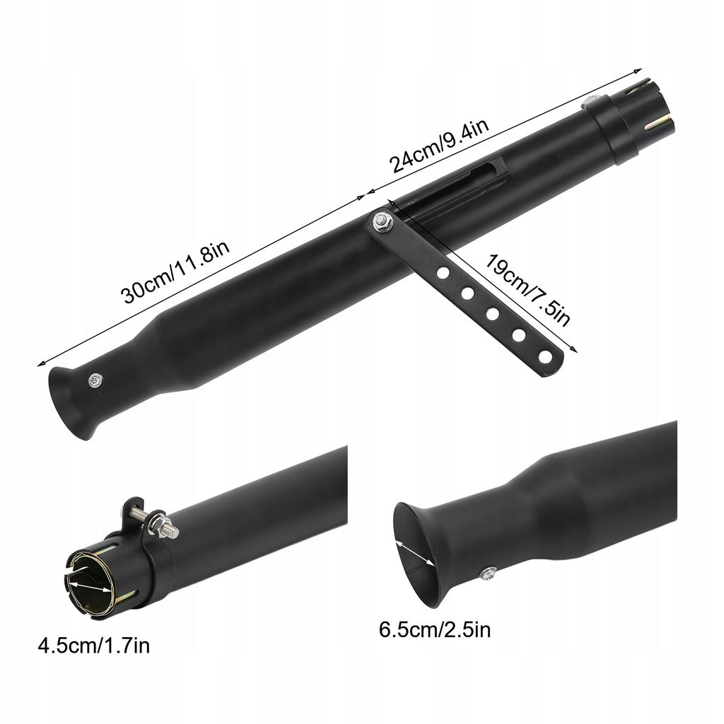 фото №14, 45mm/1.8in труба выхлопная motocykla универсальная