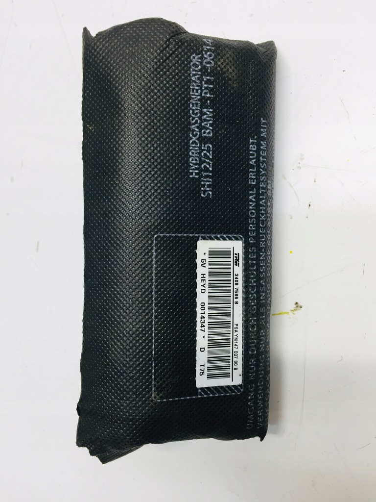 фото №1, Air bag сиденье левый peugeot rcz 2011