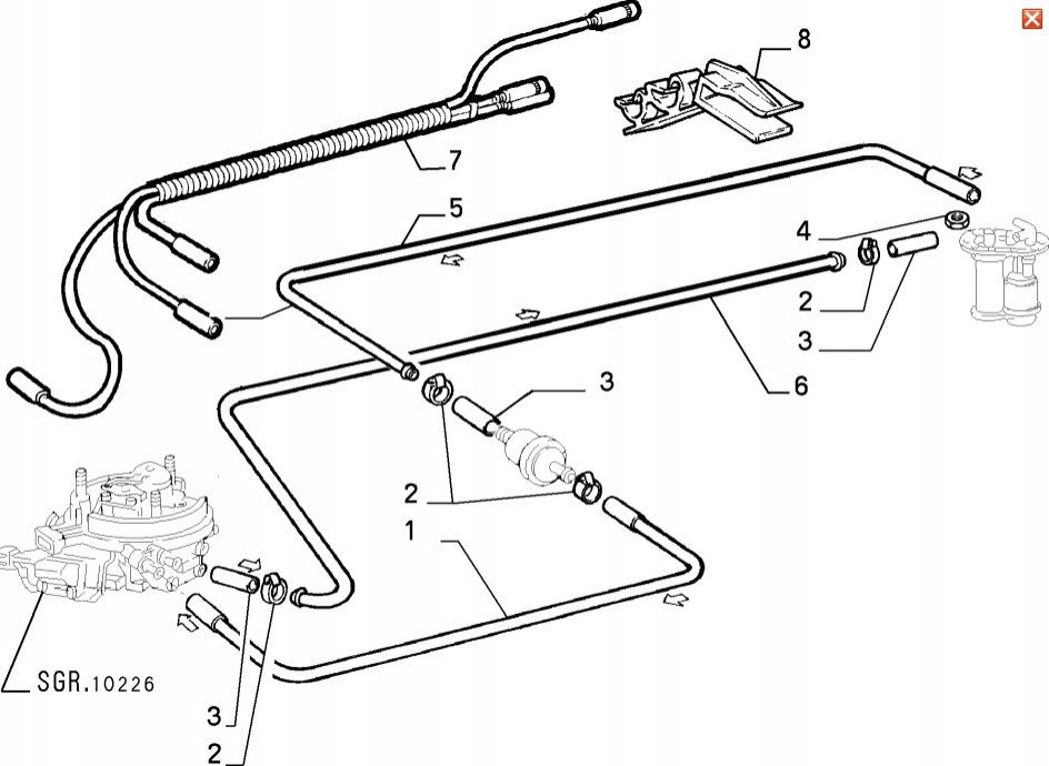 Дроти бак пального fiat uno 7645141 Київ