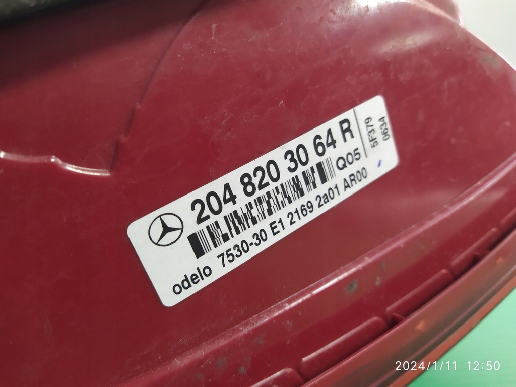 фото №10, Лампа права задня задня mercedes w204 a2048203064r