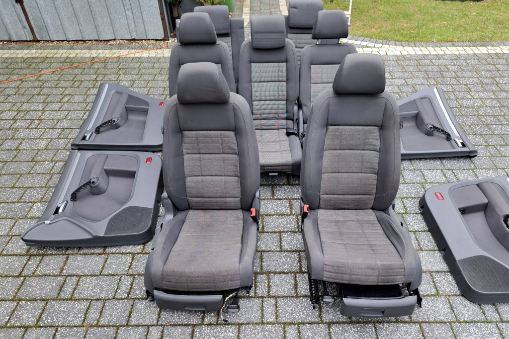Vw touran i 7 осіб комплект сидінь 3 ряди обшивки двері Недорого