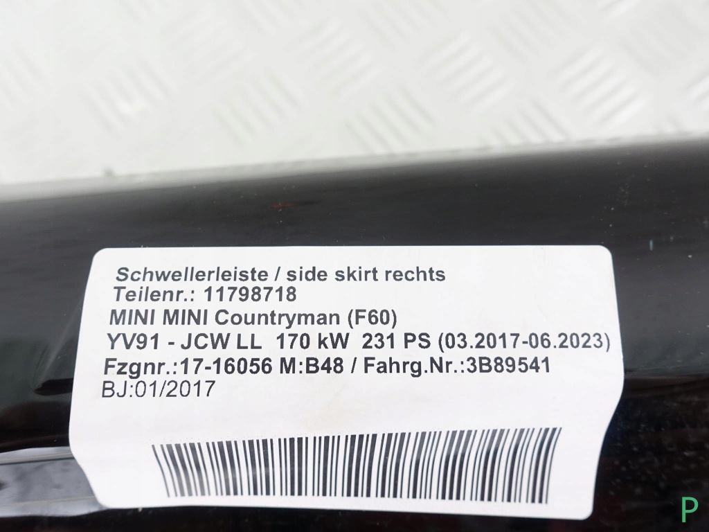 Mini f60 jcw countryman накладка  порог правый  b15 Киев