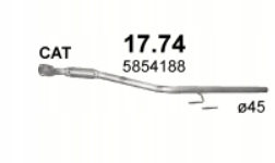 фото №1, Труба opel vectra c 17.74
