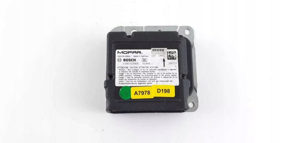 фото №1, Модуль блок керування подушка безпеки maserati ghibli 670101610