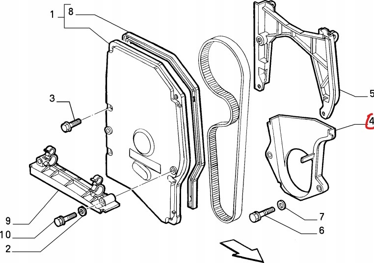фото №1, Fiat 1.4 12v корпус распределительного вала нижняя nowa 46462799