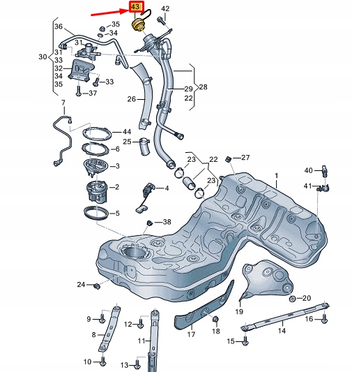 фото №1, Audi a8 d5 fuel бак cap 5wa201550q