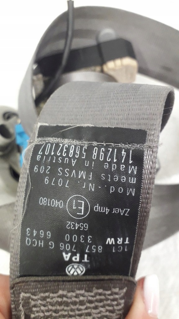 фото №6, Pas безопасности volkswagen оригинальный номер 1c0857806a