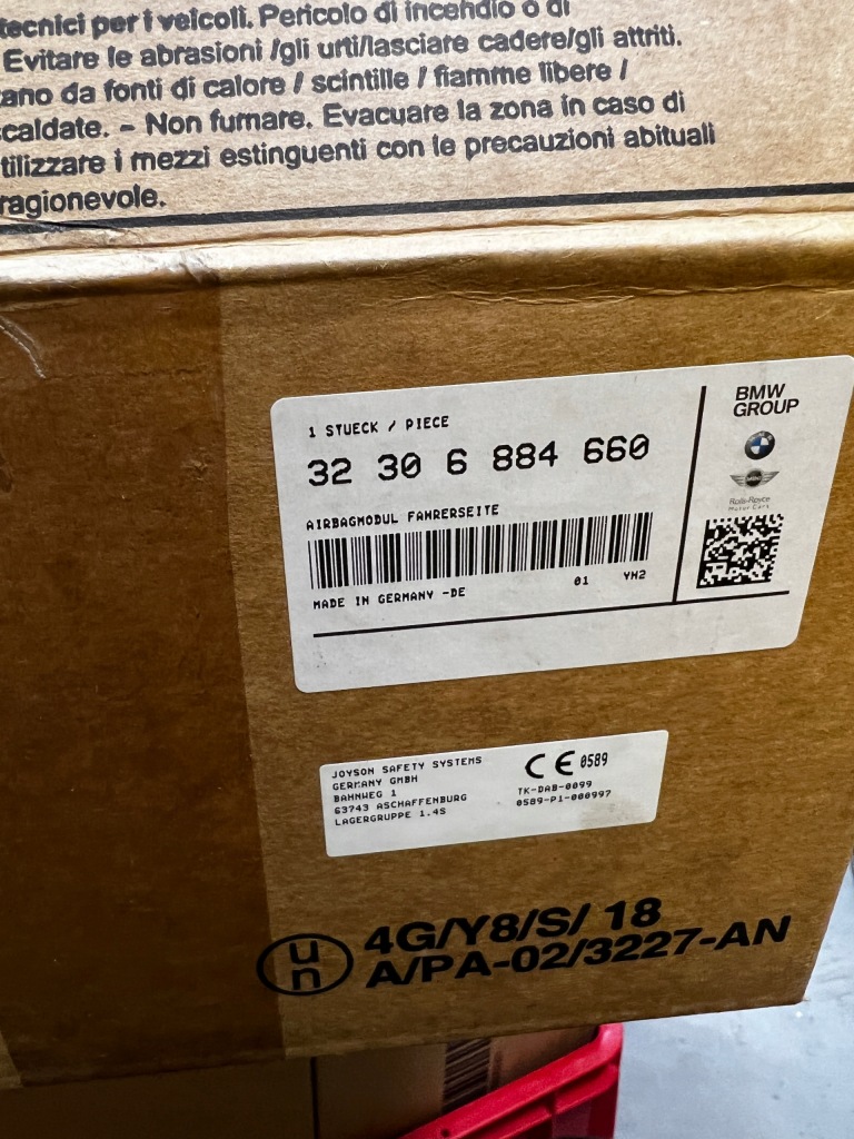 фото №8, Подушка безпеки подушка повітряна водія bmw x3 e83 lift lci nowa oem