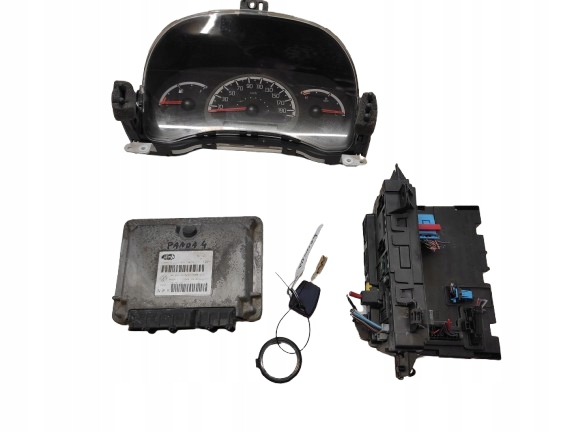 фото №1, Fiat panda ii 2 03- 1.1 набор стартовый блок управления 51793113
