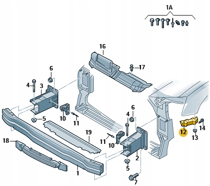 фото №12, Направляющая направляющая бампера audi a4 8k0807284h