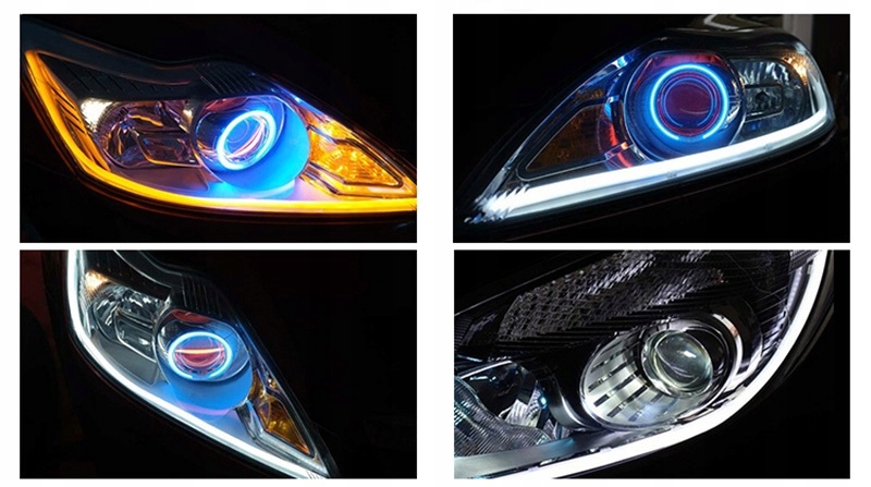 фото №15, Світло денні drl led стрічка ремінь плаваючий динамічні поворотник 60cm