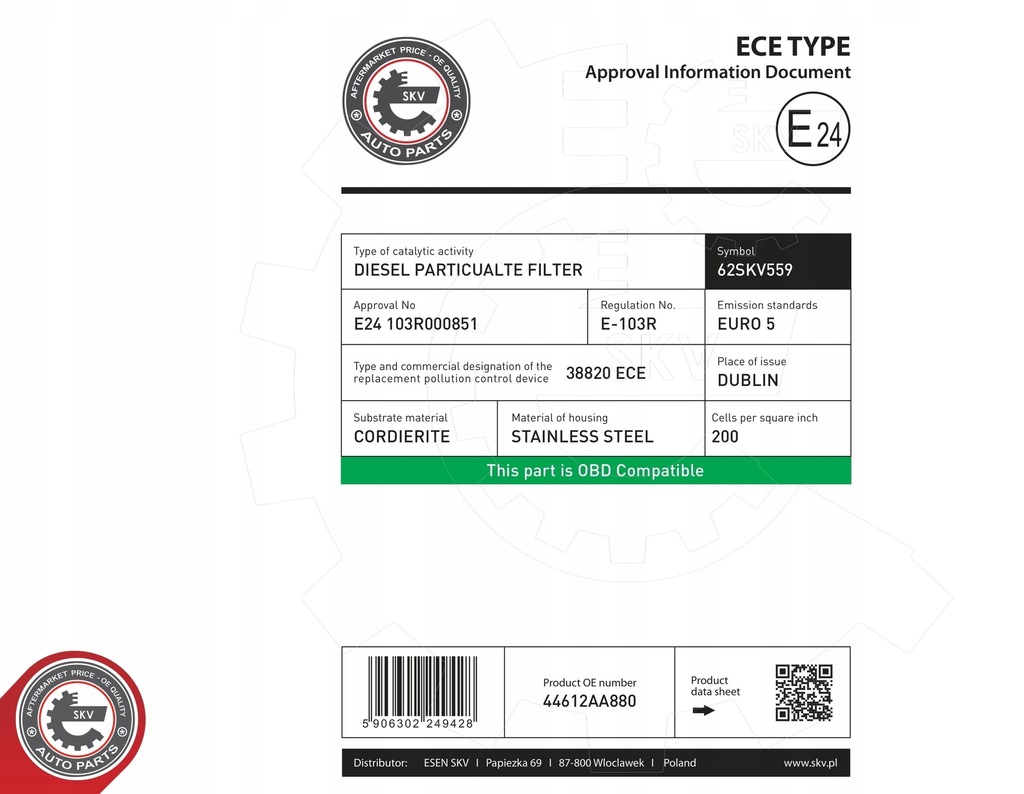 фото №9, Subaru forester outback 2.0 d фільтр часток твердих dpf 44612aa880
