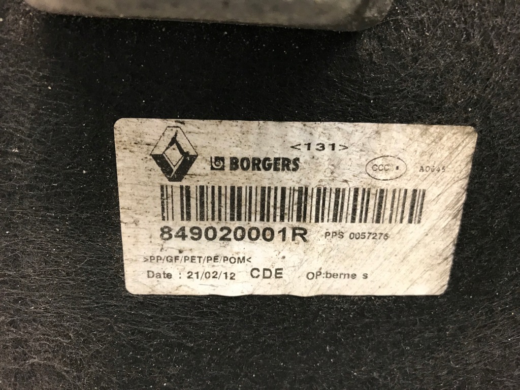 фото №13, Пол обшивка багажника renault laguna iii hb хэтчбек 849020001r