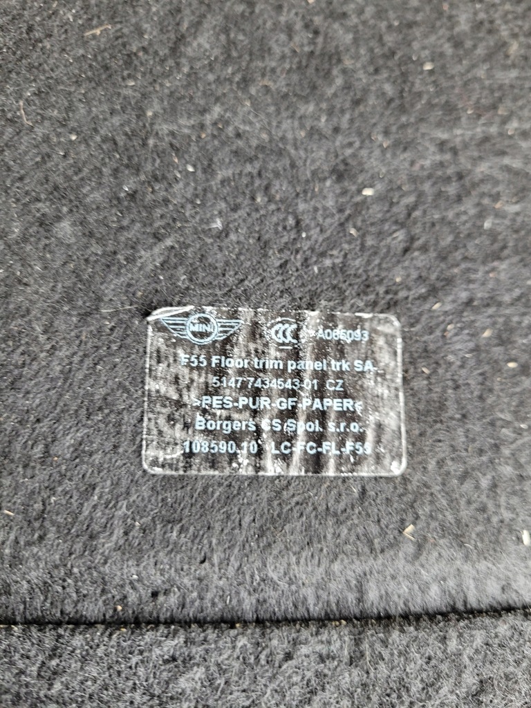 фото №9, Підлога плита багажника mini cooper f55