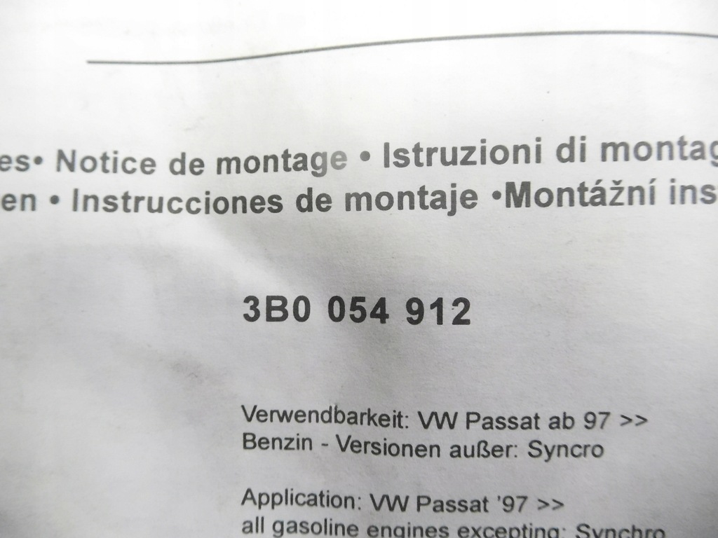 фото №13, Набор dogrzewania vw passat 97- оригинальный номер 3b0054912