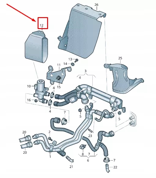 фото №1, Vw sharan 7n соленоид клапан heat insulation 7n0815099a