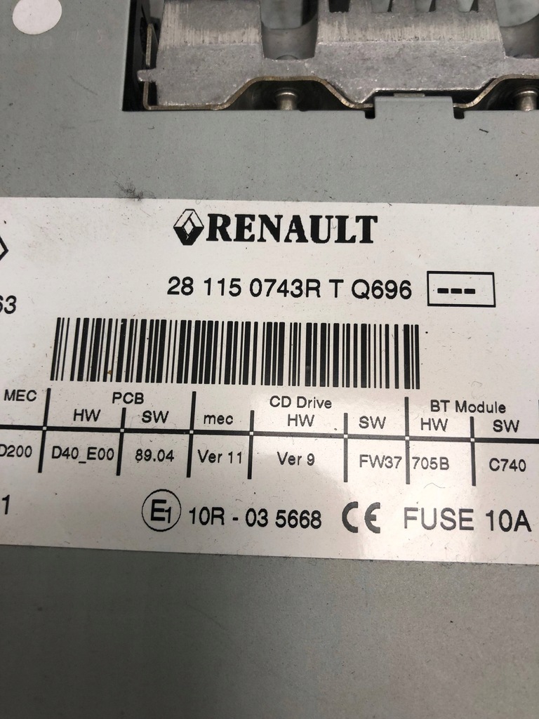 фото №5, Радио cd renault scenic iii 281150743r