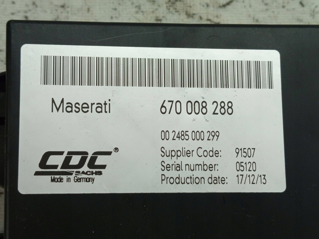 фото №5, Модуль блок управления подвеска cdc maserati ghibli 670008288