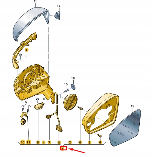фото №1, Vw id.4 e21 передня частина left сторона wing mirror lhd 11b857507af9b9