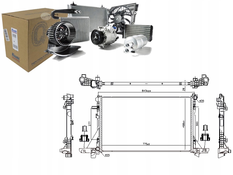 Купити Радіатор двигуна води renault master 3 2.3d 01.20- nissens