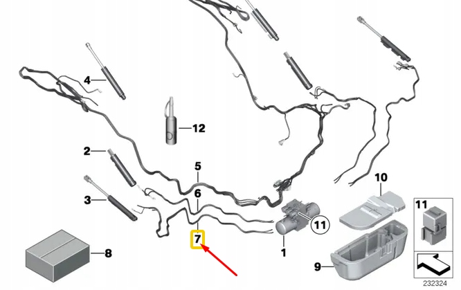 фото №10, Bmw z4 e89 hardtop тягa module left гідравлічний line 54377223329