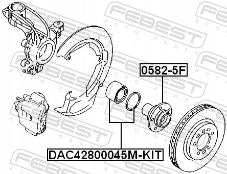 фото №3, Febest підшипник ступиця передні mazda 3 bk 2003-2006 eu