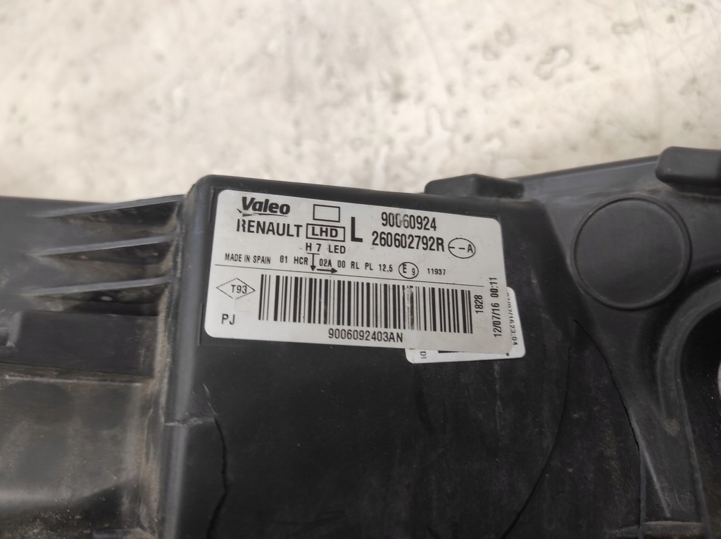 фото №7, Renault megane 4 iv 15- лампа ліва перед 260602792r - частини