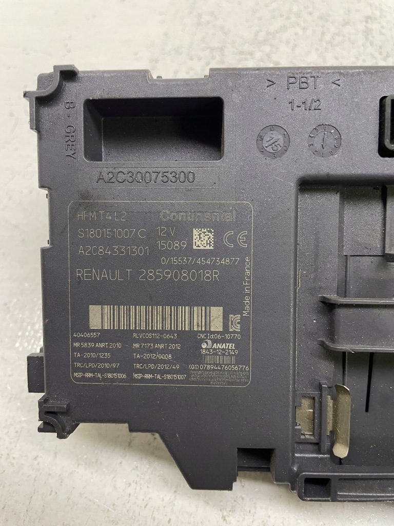 фото №2, Бортовой компьютер блок управления модуль renault 285908018r
