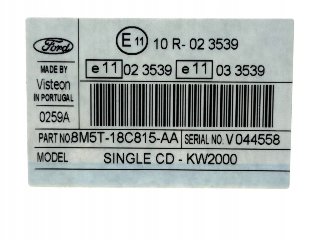 Радіопрогравач радіо ford focus mk2 8m5t-18c815-aa Недорого