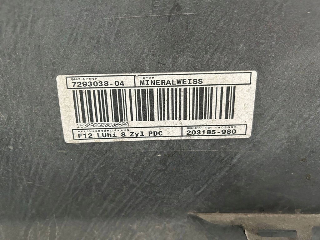 фото №12, Бампер задній bmw 6 f06 f12 f13 v8 pdc mineralweiß металік a96 7293038