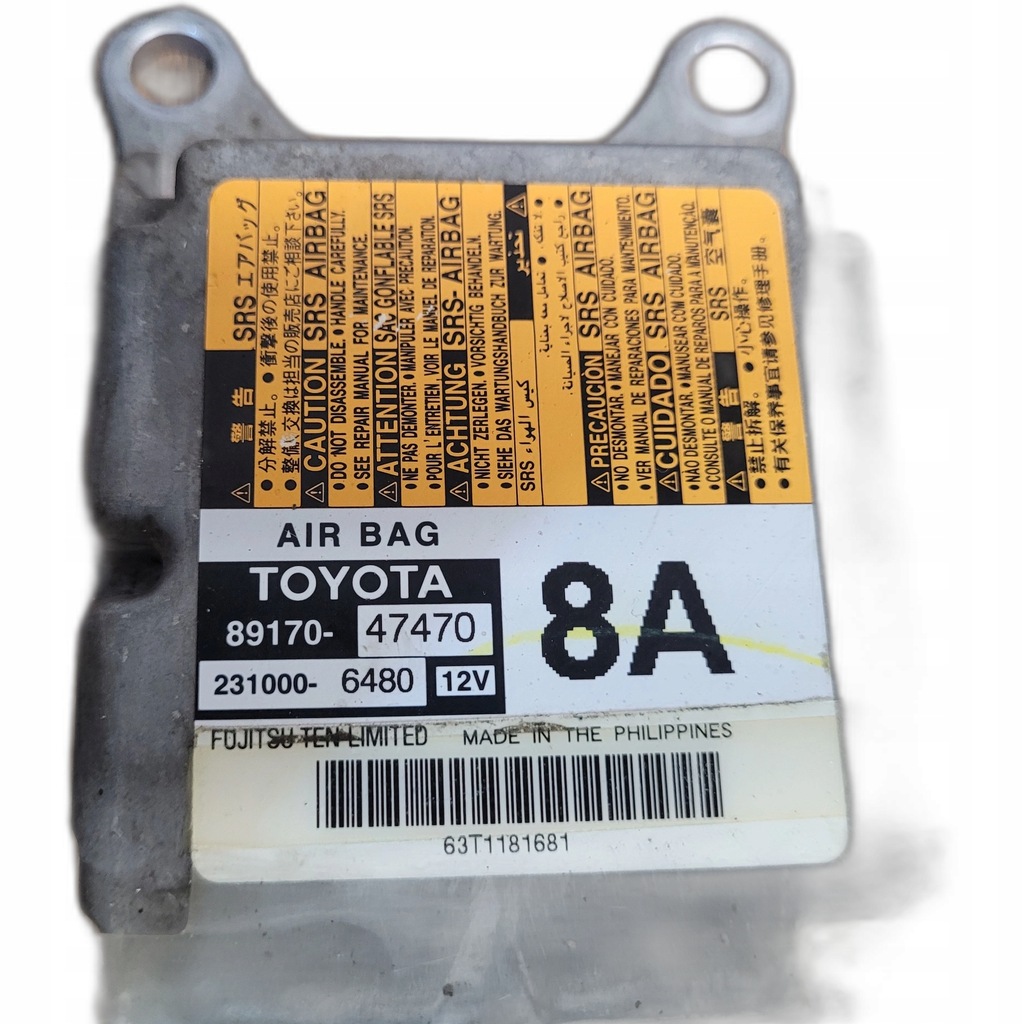 фото №1, Toyota prius iii 3 датчик подушек 89170-47470