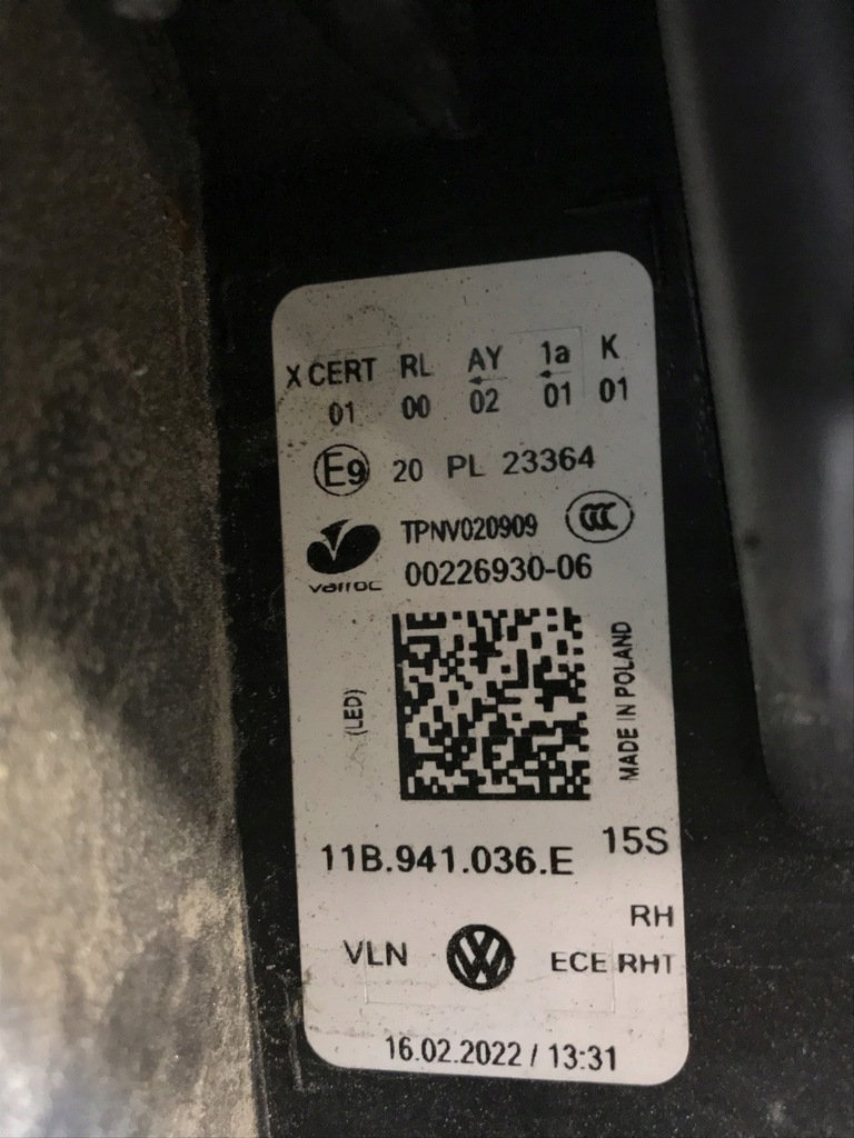 фото №9, Vw id.3 id3 лампа правая перед full led 11b941036e