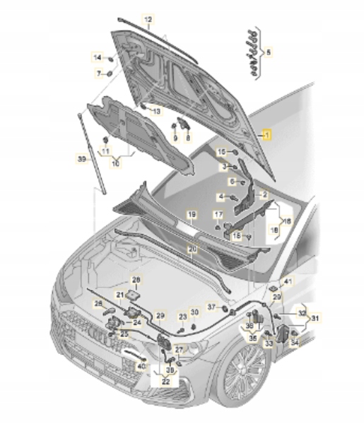 Купити Оригінальний номер audi 83a823029 капот кришка передня audi q3 83a