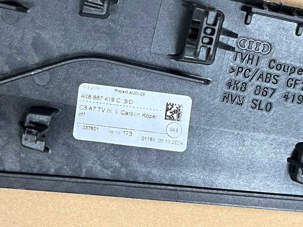 фото №9, Audi a7 4k накладки декоративные декоры карбон 3id