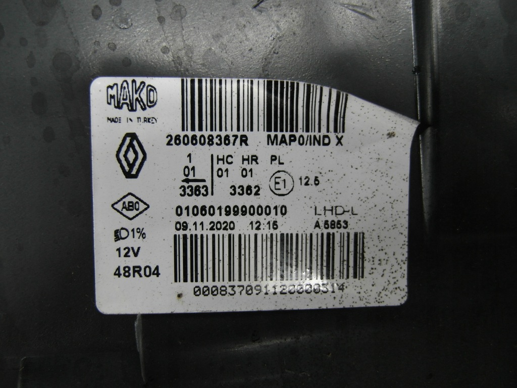 фото №11, Renault clio iv lift bdb лампа передняя левая 260608367r nr72
