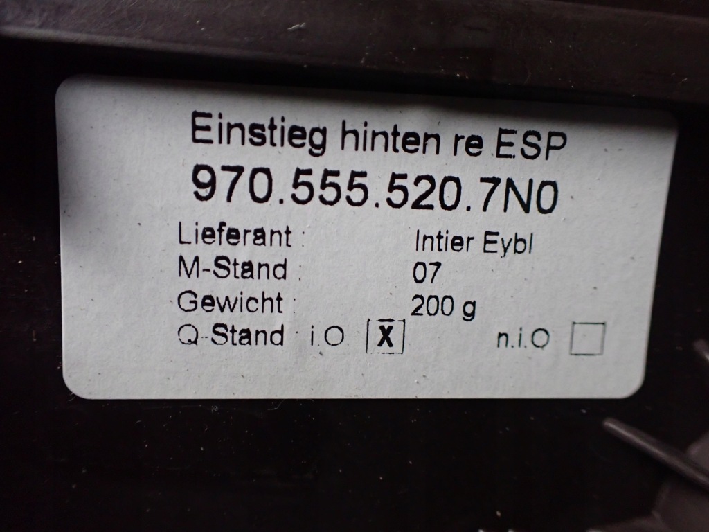 фото №6, Накладка na поріг правий задня porsche panamera i 970 4.8 eu 970.555.520 12319