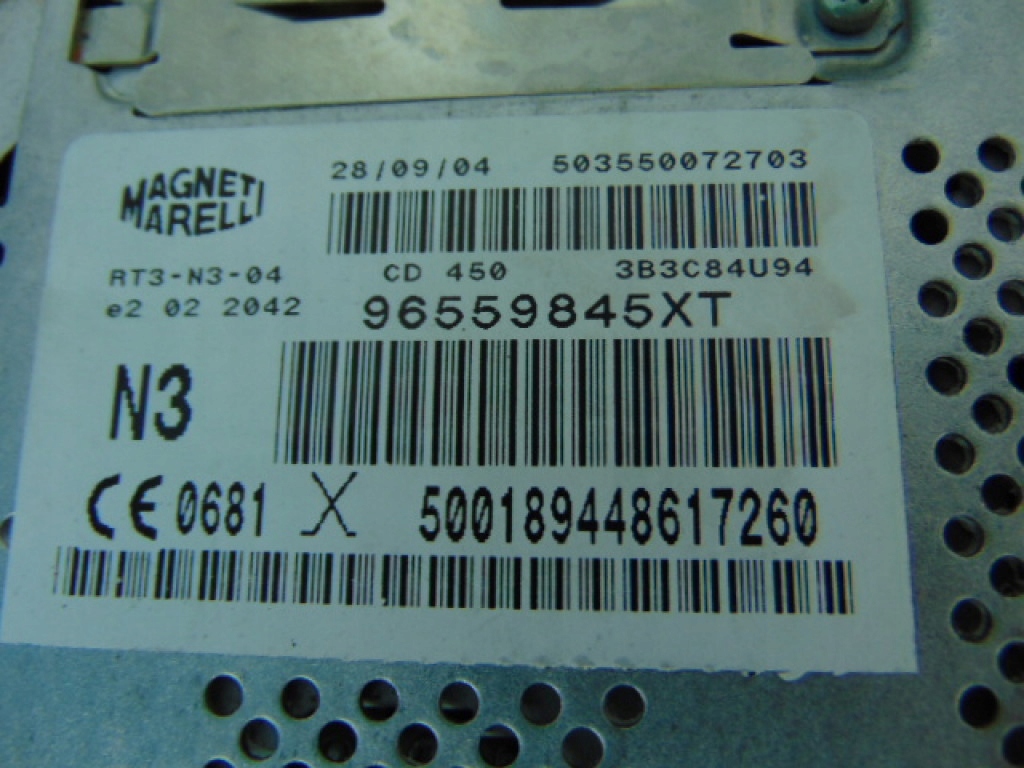 фото №2, Citroen c4 i 2004r. радио 96559845xt