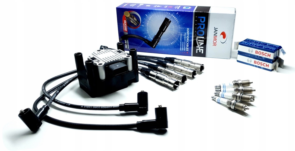 фото №1, Кабелі+ свічки запалювання+ котушка golf iv caddy iii 1.6 100 102km