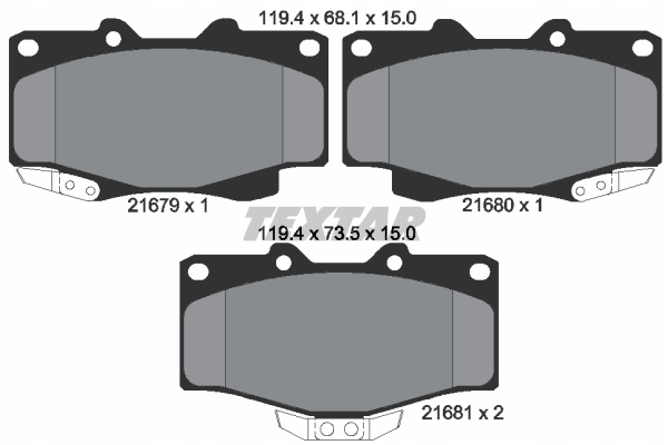 фото №3, Гальмівна колодка гальмівний kpl. перед pasuje do: toyota 4 runner ii, 4 runner iii,