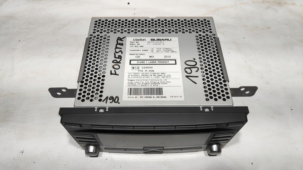 фото №7, Заводской радио cd subaru forester iii 86201sc401