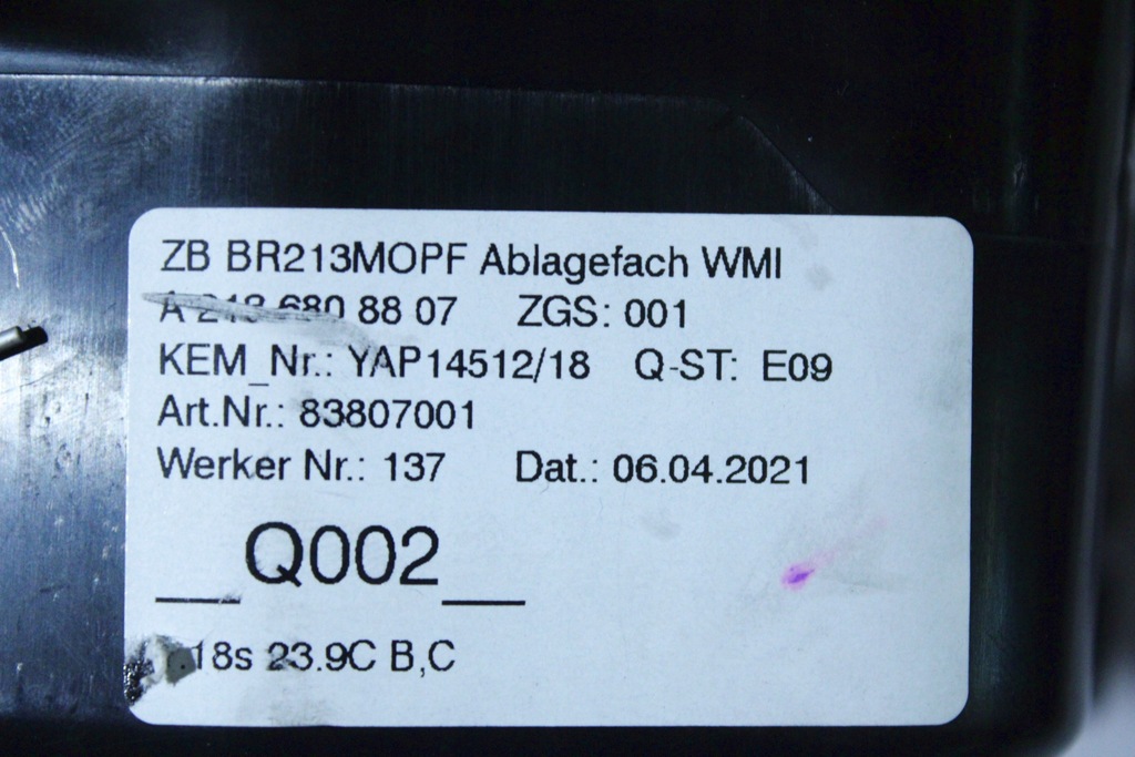 фото №14, Mercedes e 213 w213 dekor бардачок кронштейн na напої чашки a2136808807