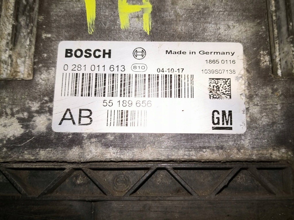 Блок керування двигуна ecu двигуна opel zafira b 1.9 cdti 0281011613 55189656 Ціна