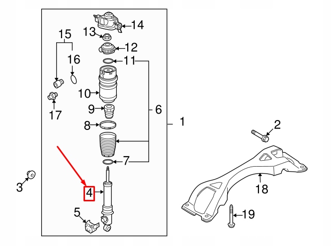 фото №7, Audi q7 4l rear правый shock абсорбер 7l8513028n