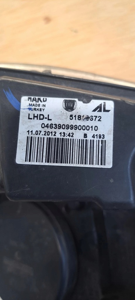 фото №4, Лампа перед ліва fiat doblo ii 2