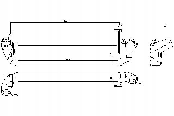 фото №1, Nissens 96563 радиатор воздуха наддувочный