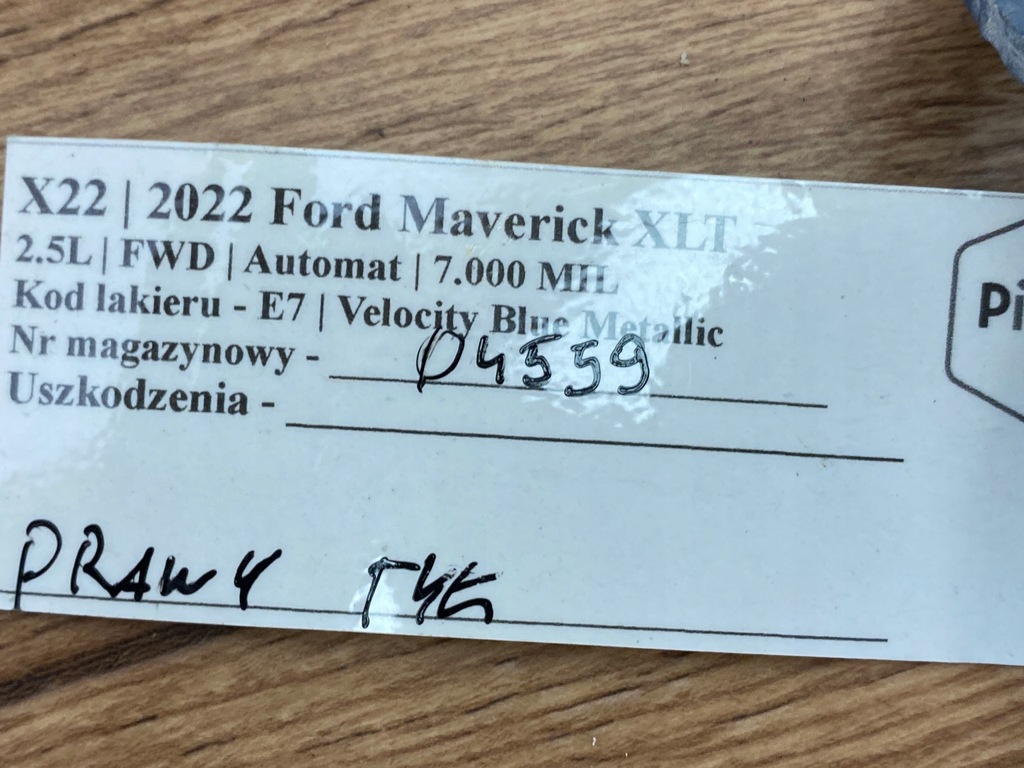 фото №7, Петля двері правий задня ford maverick 2022+ usa