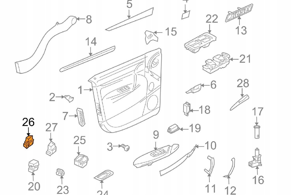 фото №7, Porsche cayenne 9pa кнопка открывания крышки багажника 955613159006n3