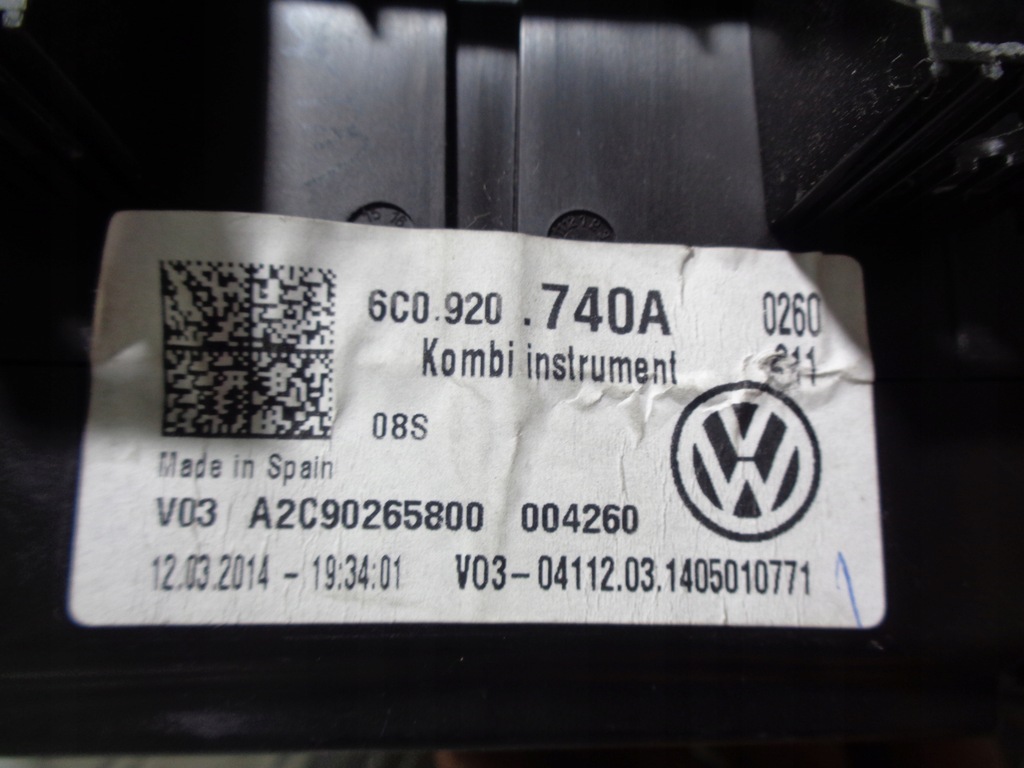 фото №6, Vw polo v бензин счетчик приборная панель 6c0920740a