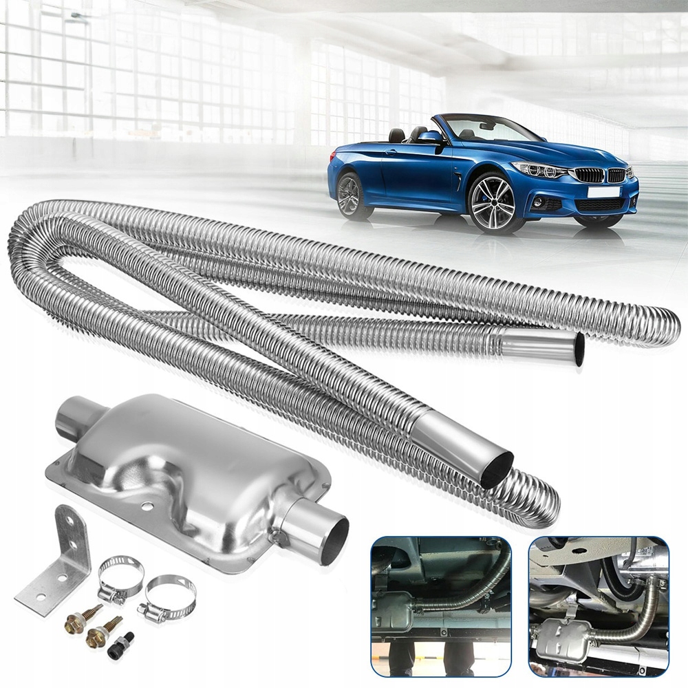 фото №1, Wąż випускний труба вихлопна вихлопних газів обігріву стояночного 2m з глушником