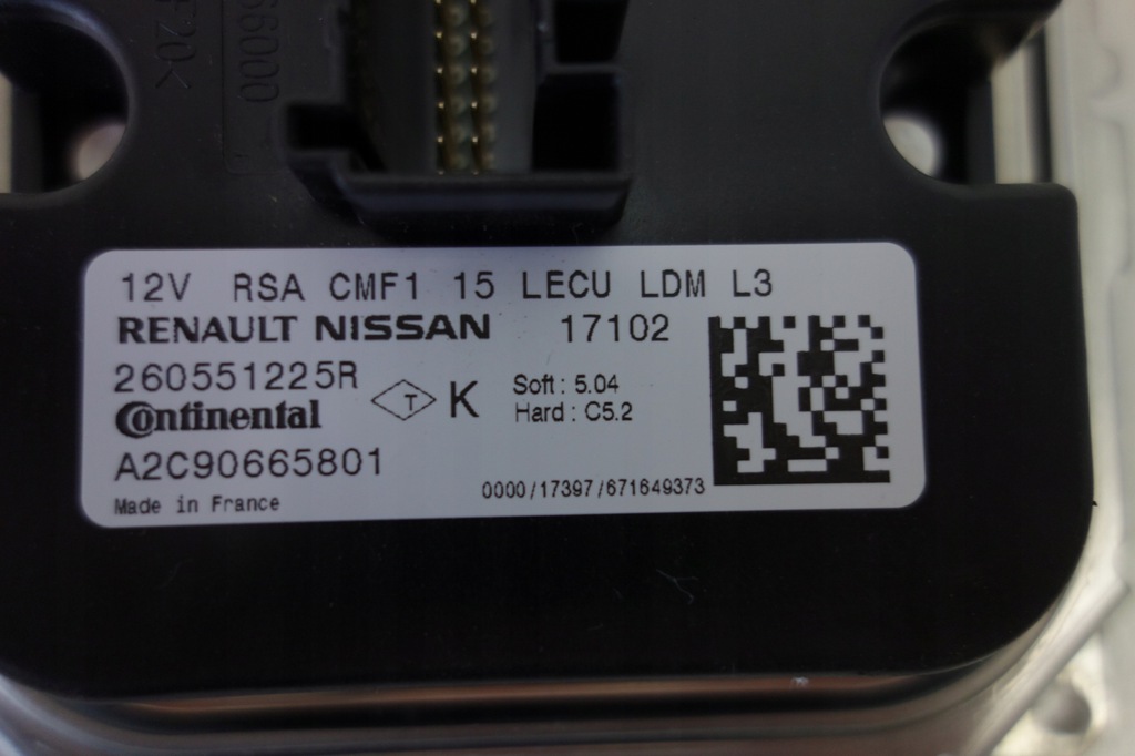 фото №3, Модуль eżyk led renault koleos ii 260551225r